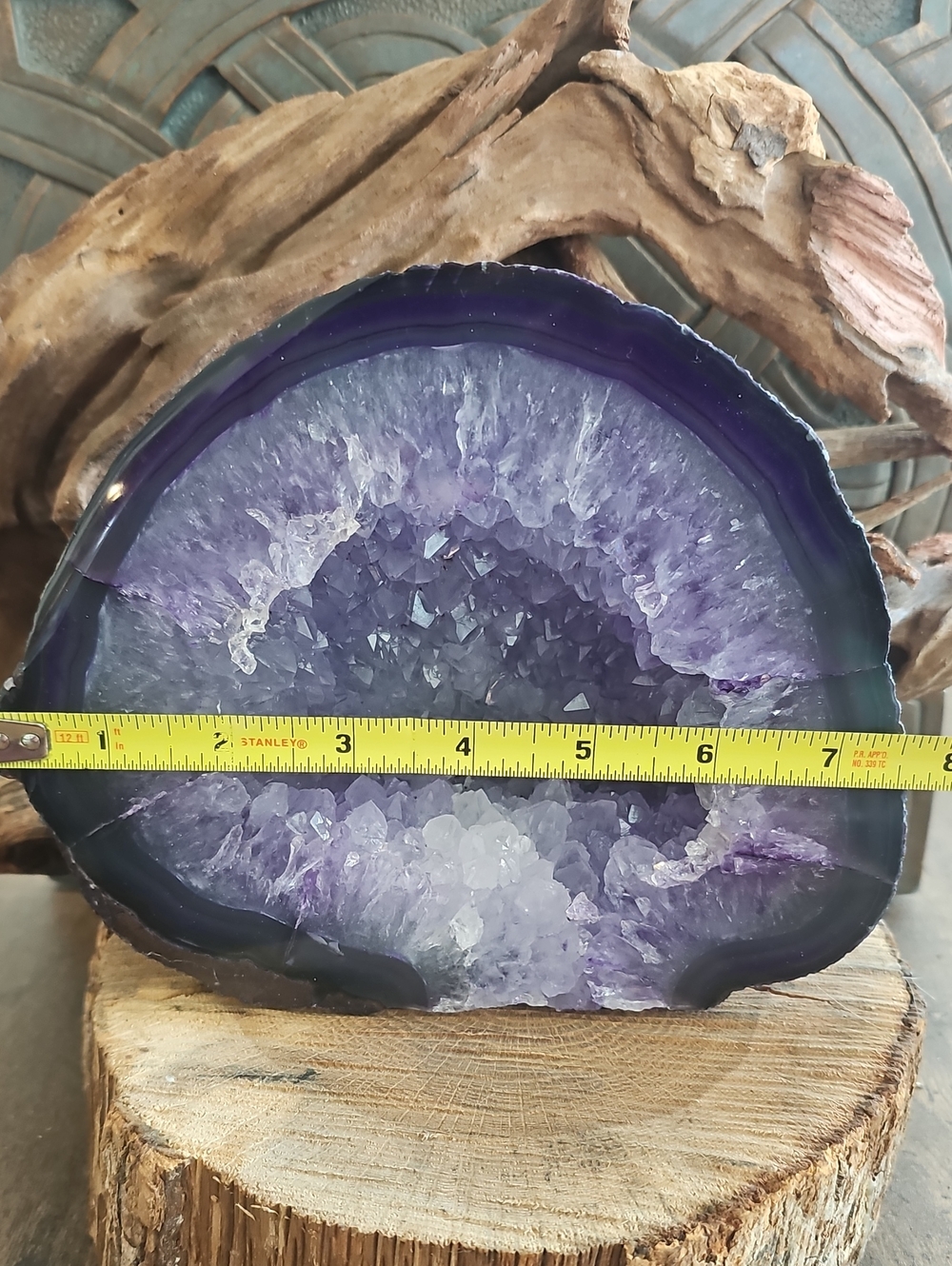 Amethyst Geode Display Piece - Deep Purple Crystals - Picture 3 of 7